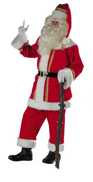 Santa Suit with Gold Braiding