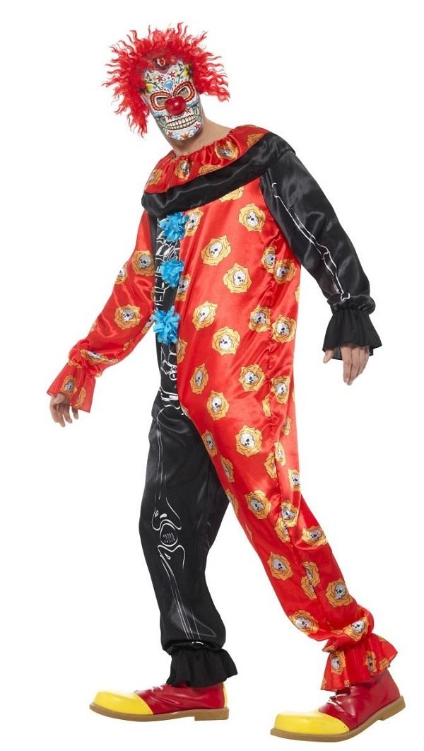 Day Of The Dead Adult Clown Costume