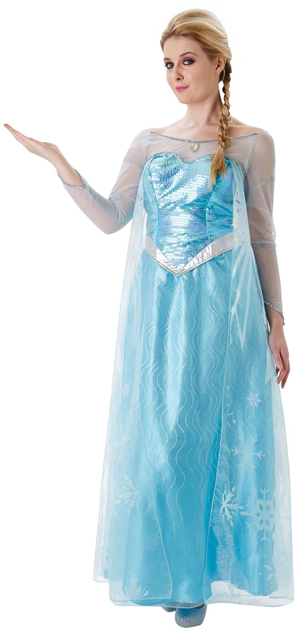 Elsa Frozen 1 Robe All-Over Running Costume Sport Femme Crop Top