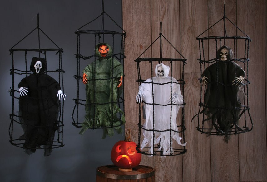 Caged Hanging Figures