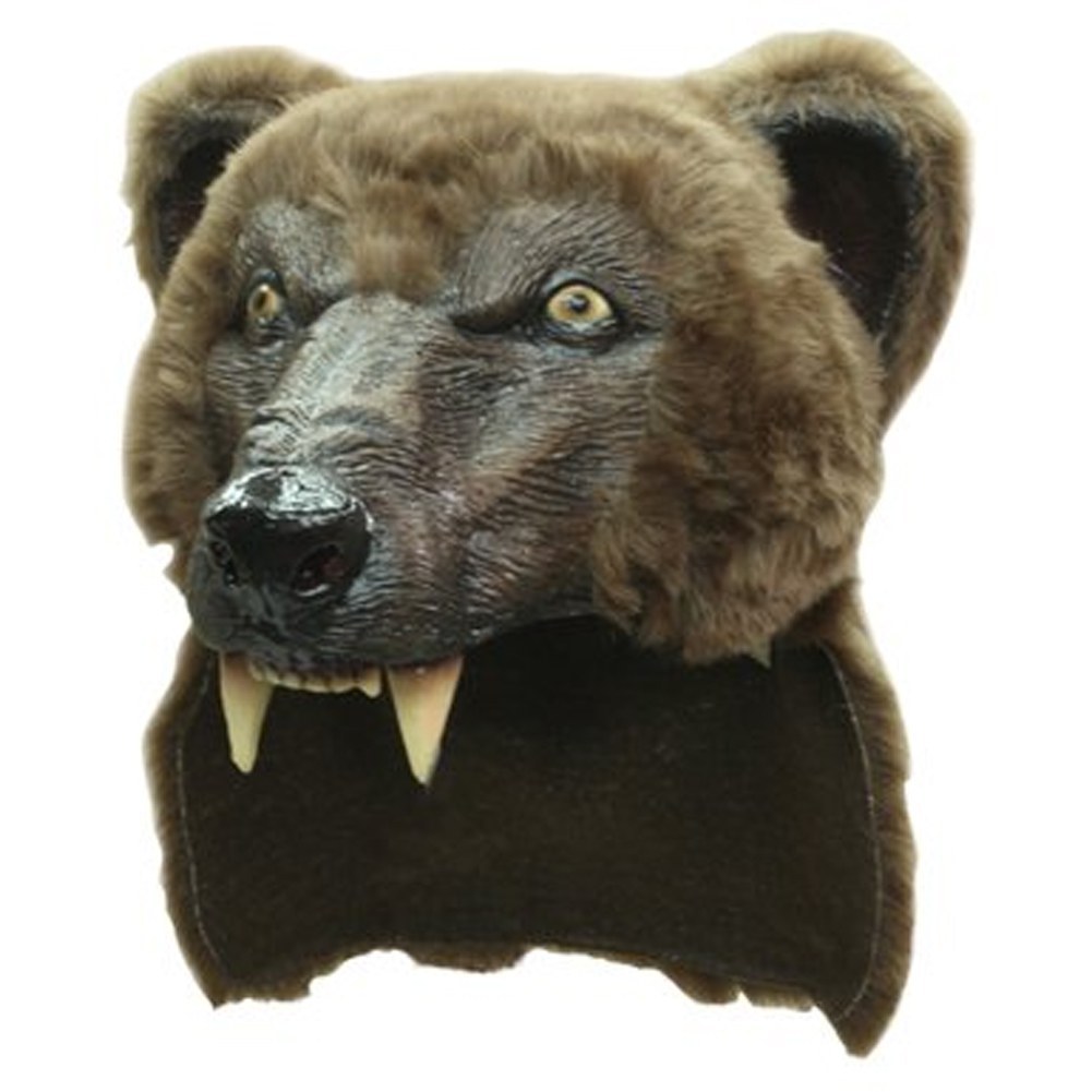 bear mask latex masks brown grizzly code thecostumeshop ie