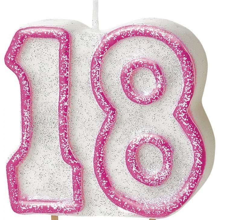 18th Birthday Number Candle