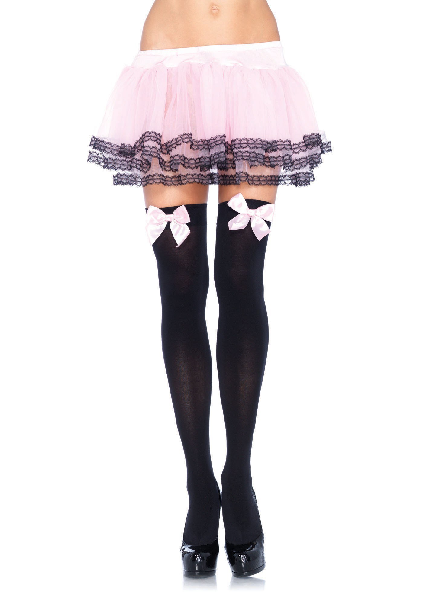 Stockings With Pink Bow