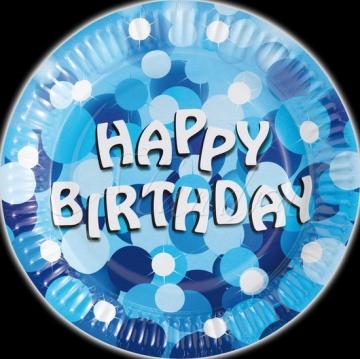 Blue Birthday Plates