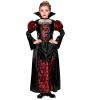 Black and red elegant vampiress dress hands by side