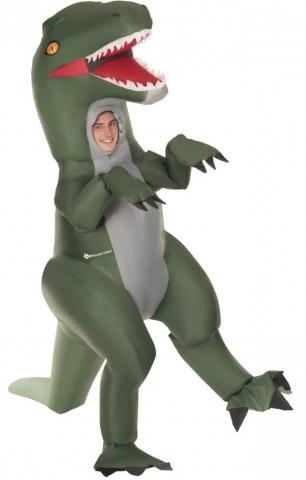 Giant Inflatable Velociraptor Costume