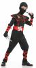 Ninja Assassin Costume  Black and red