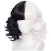 Black And White Wig With Fringe