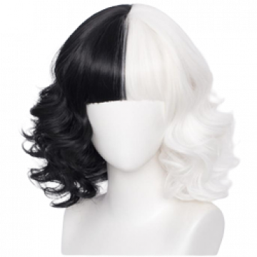 Black And White Wig With Fringe