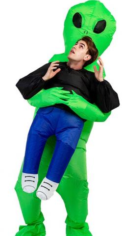 Inflatable Green Alien Costume - Kids