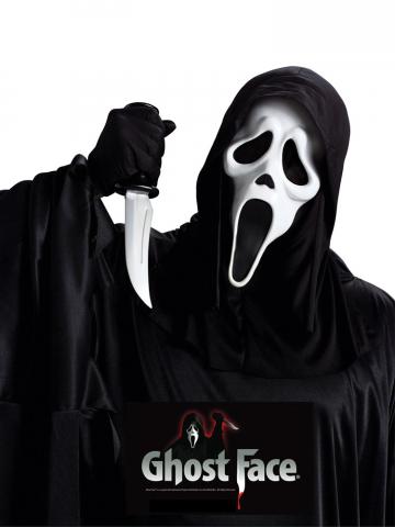 Ghost Face Mask with Knife