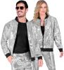 Side view disco bomber jacket