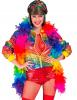 Rainbow Feather Boa being modelled