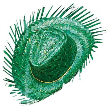 green straw hat