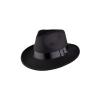 Side view of black fedora