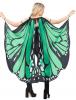 Fabric butterfly wings - green back view