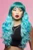 Blue mermaid wig front