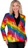 Rainbow Sequin Jacket - Posing view