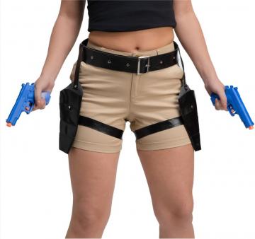 Double Thigh Holsters with Guns