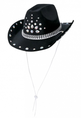 Black Rhinestone Cowboy Hat