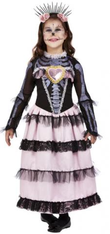 Deluxe Day of the Dead Princess Costume - Alt view