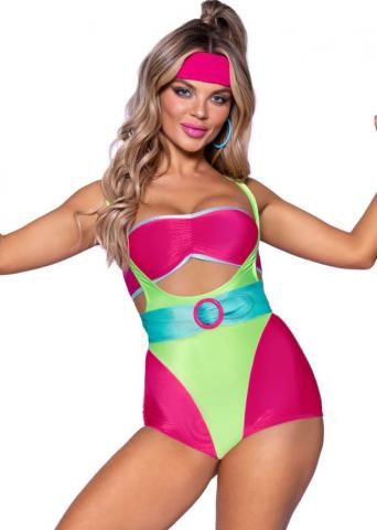 80s Workout Diva Costume - Close up