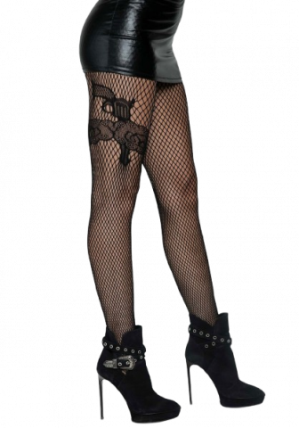 Gunslinger Garter Net Tights