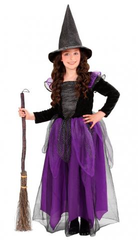 Blue Witch Costume: Dress & Hat - Tween