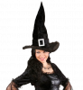 Velvet Witch Hat with Plush Trim