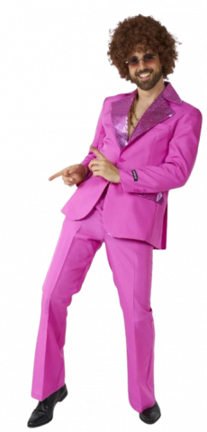 SuitMeister Disco Suit Pink - Posing View