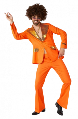 SuitMeister Disco Suit Orange - Full view Posing