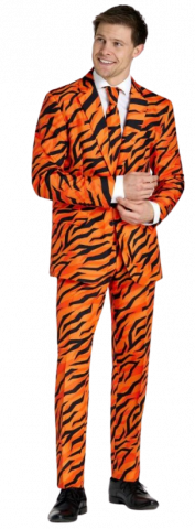 SuitMeister Tiger Orange Suit - Full View