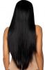 Long Straight Centre Part Wig Black - Back view