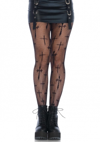 Cross Net Tights Plus Size