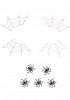 Spider Web Face Jewels Stickers