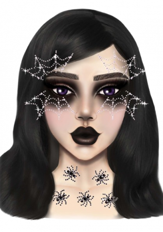 Spider Web Face Jewels Stickers