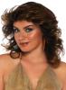 Farrah feathered wig Brown - Front View