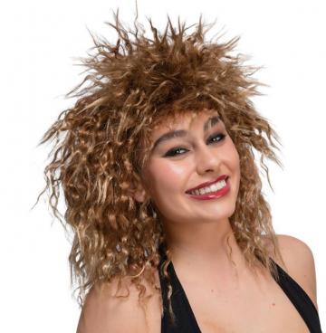 80's Tina Wig - Being Modelled