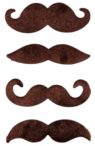 Funny Moustaches Brown