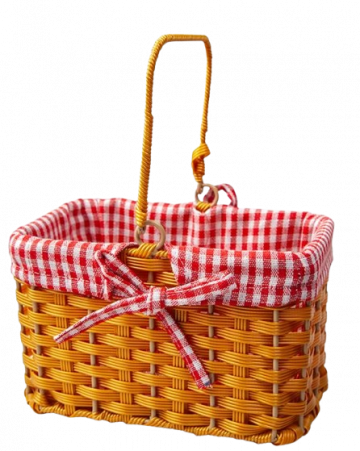 Basket with Red Gingham