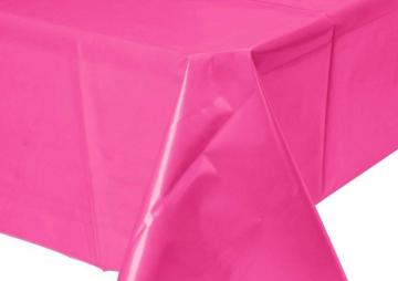 Magenta Plastic Tablecovers - Close up