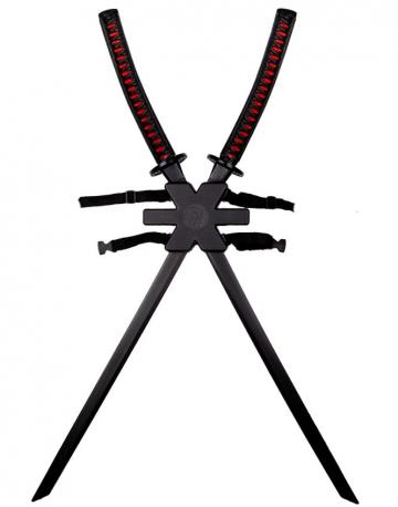 Ninja Backpack with 2 swords - Full View