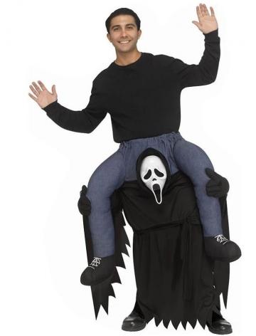 Ghost Face Piggyback Inflatable Costume