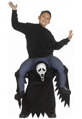 Ghost Face Piggyback Inflatable Costume Kids