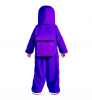 Among Us Impostor Purple Costume - Kids back view