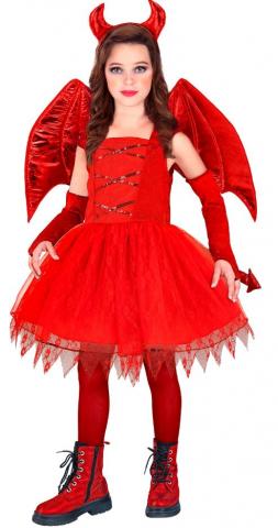 Devil Costume Girl Tween - Front view