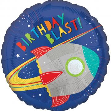 Blast off Birthday Balloon - 17"