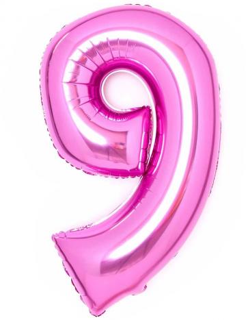 22'' Number 9 Pink Foil Balloon