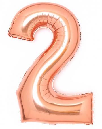 22" Rose Gold Numbered Foil Balloon #2