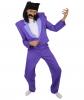 80's Rock Star - Dark Purple Suit with Mock Turtle Neck